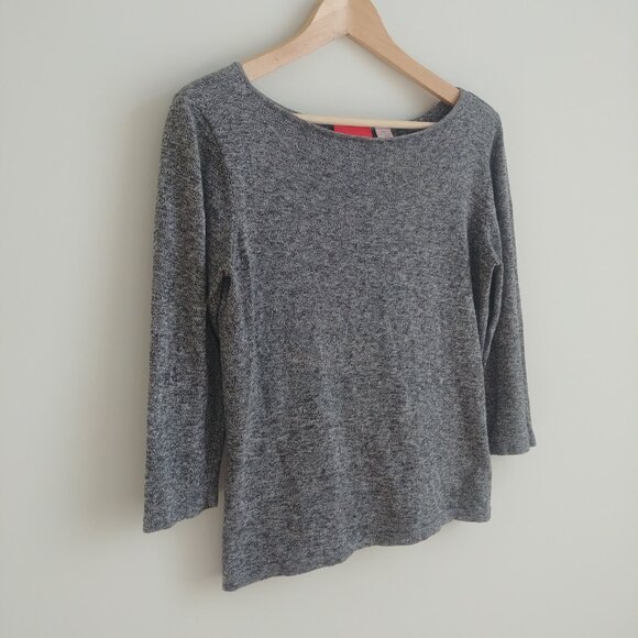 Vintage Liz Claiborne Hong Kong 100% cotton salt and pepper sweater Medium - Picture 2 of 13